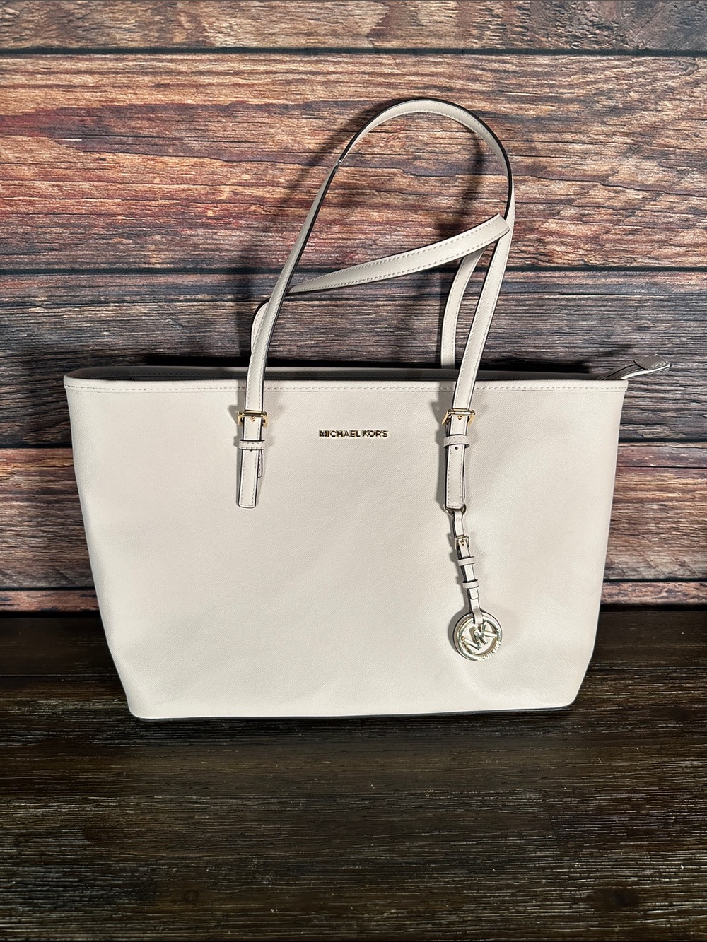 Michael Kors Pale Pink Leather Tote Bag